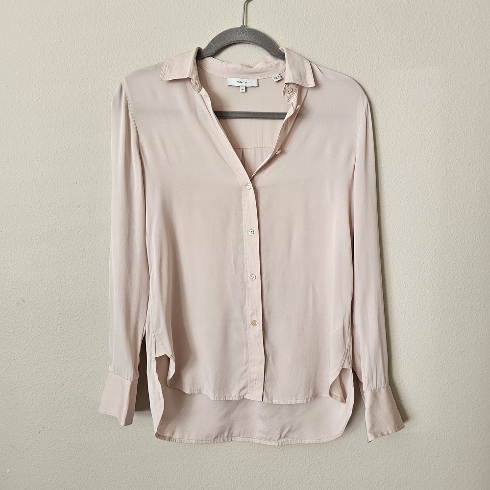 Vince Pale Blush Button-Down Shirt